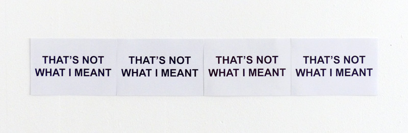 Philip Bradshaw, Installation view, That's not what I meant, Open Studio 2016